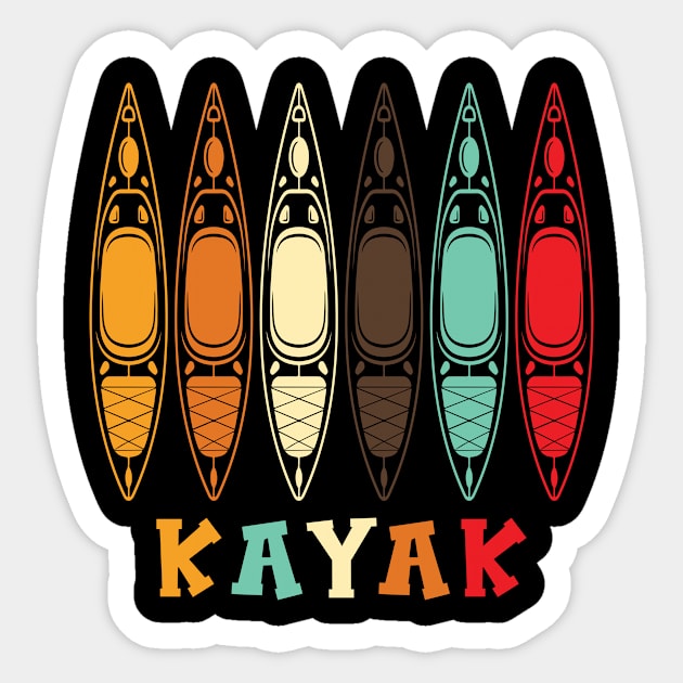 Retro Kayak I Kayaking I Kayaker I Kayak Sticker by Shirtjaeger